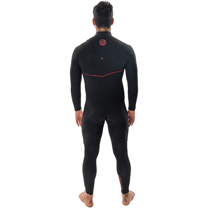 2024 Rip Curl Hombres Flashbomb Fusion 3/2mm Zip Free Neopreno 15QMFS - Black